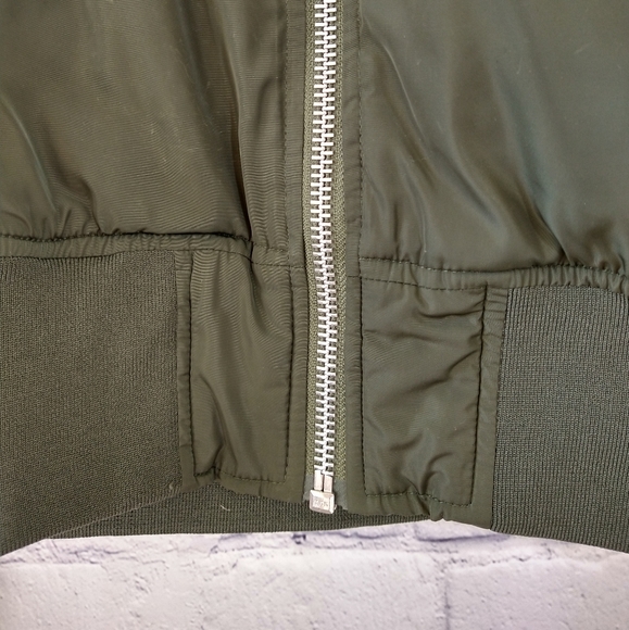 ASOS Design MA1 Padded Bomber Jacket Khaki-Green | Men's XS - Picture 8 of 13